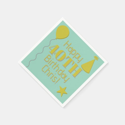 personalised napkins serviette (Ecke)