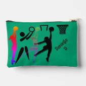 Personalised Netball Cosmetic Bag Zubehörtasche (Rückseite)