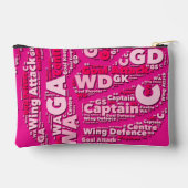 Personalised Netball Makeup Bag Zubehörtasche (Rückseite)