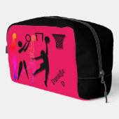 Personalised Netball Theme Toiletry Bag Waschbeutel (Rechte Ecke)