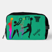 Personalised Netball Theme Toiletry Bag Waschbeutel (Rückseite)