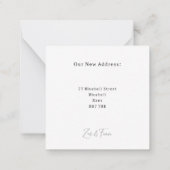 Personalised New House Announcement Card. Mitteilungskarte (Rückseite)