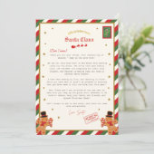 Personalised Official Letter from Santa Nice List Einladung (Stehend Vorderseite)