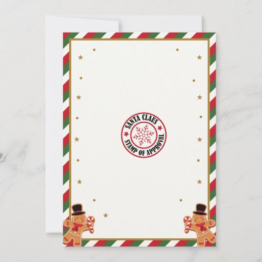 Personalised Official Letter from Santa Nice List Einladung (Rückseite)