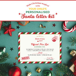 Personalised Official Nice List Certificate Santa Einladung