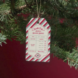 Personalised Official North Pole Santa Gift Tags Geschenkanhänger