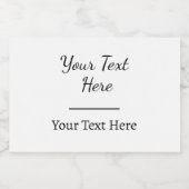 Personalised Organisation Labels, Design Your Own Lebensmitteletikett (Einzelnes Label)