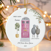 Personalised Our New Home Pebble Couples christmas Keramik Ornament