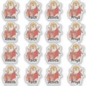 Personalised Penguin Cupid Sticker Pack (Vorderseite)