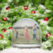 Personalised Photo And Text Snow Globe. Schneekugeln (Weihnachten)