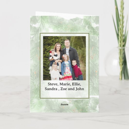 Personalised Photo Christmas Card for Parents Karte (Rückseite)
