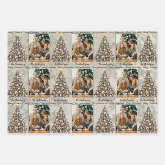 Personalised Photo Christmas Wrapping Paper  Geschenkpapier Set (Vorderseite 3)