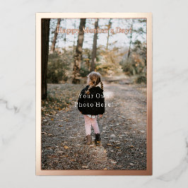 Personalised Photo Foil Mother's Day Card. Folieneinladung