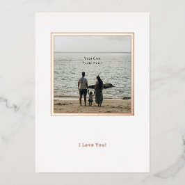 Personalised Photo Foil Valentine's Day Card. Folieneinladung