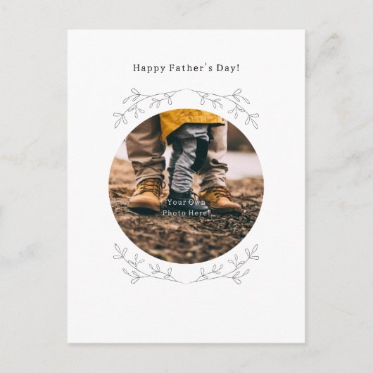 Personalised Photo Happy Father's Day Card. Postkarte (Vorderseite)