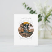 Personalised Photo Happy Father's Day Card. Postkarte (Stehend Vorderseite)