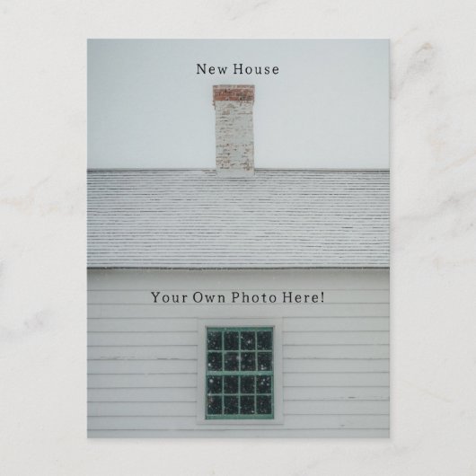 Personalised Photo Moving House New Home Card. Postkarte (Vorderseite)