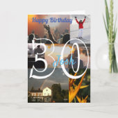 Personalised Photo Upload 30th Birthday Karte (Vorderseite)