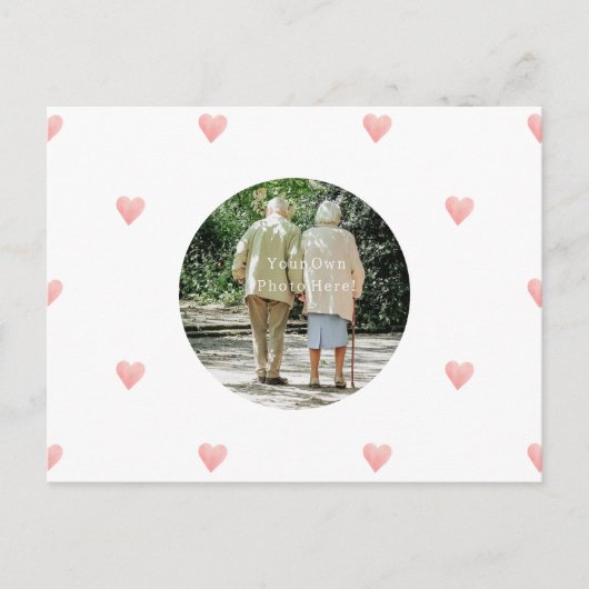 Personalised Photo Valentine's Day Card. Postkarte (Vorderseite)