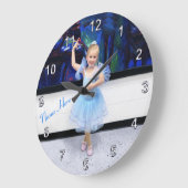 Personalised PHOTO Wall Clocks, Babies to Adults Große Wanduhr (Winkel)