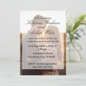 Personalised Photo Wedding Invitation Einladung (Stehend Vorderseite)