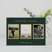 Personalised Photos Merry Christmas Card. Folieneinladung (Stehend vorne)