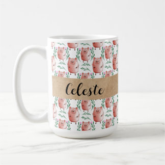 Personalised Pig Mug – Cute Farm Animal Gift Cup Kaffeetasse