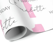 Personalised Pink 1st 2nd 3rd 10th Birthday Party Geschenkpapier (Rolleneckpunkt)