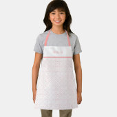 Personalised Pink Dot Shapes Apron. Schürze (Insitu)