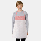 Personalised Pink Dot Shapes Apron. Schürze (Getragen)