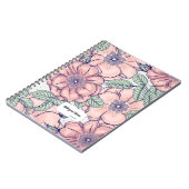 PERSONALISED Pink Flower Pattern Notebook Journal Notizblock (Linke Seite)