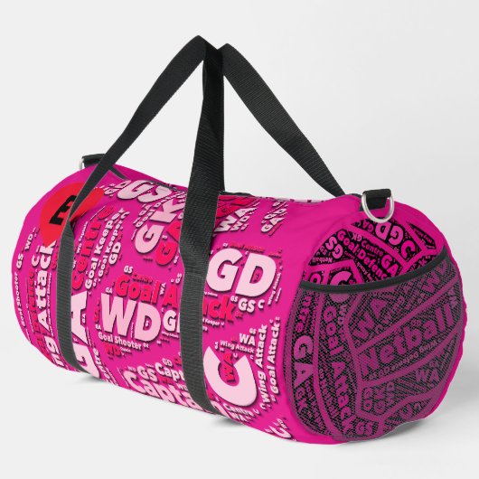 Personalised Pink Netball Duffle Bag (Rechte Ecke)