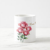 Personalised  Pink Rose Floral Classic Mug  Kaffeetasse (Mittel)