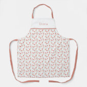 Personalised Pretty Poppy Pattern Apron Schürze (Vorderseite)