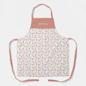 Personalised Pretty Poppy Pattern Apron Schürze (Vorderseite)