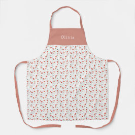 Personalised Pretty Poppy Pattern Apron Schürze