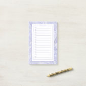 Personalised Purple Paint Strokes Grocery List. Post-it Klebezettel (Auf Schreibtisch)
