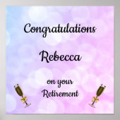 Personalised Retirement Poster (Vorne)