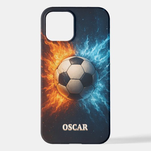 Personalised Sports/Soccer iPhone 12 Case Hülle (Rückseite)