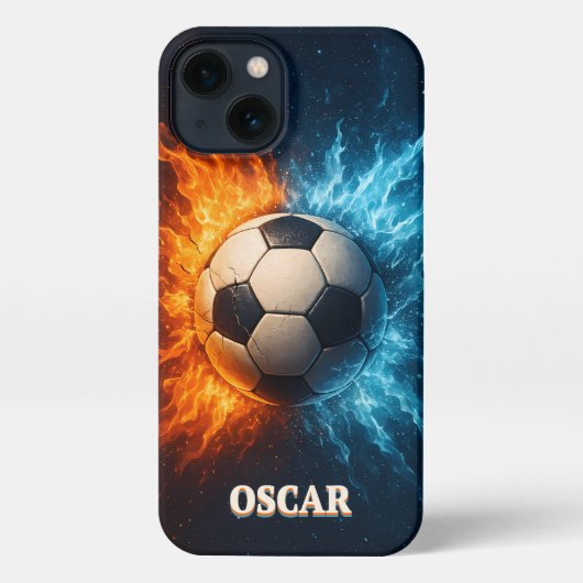 Personalised Sports/Soccer iPhone 13 Case Hülle (Rückseite)