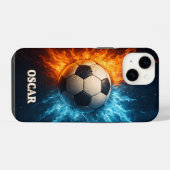 Personalised Sports/Soccer iPhone 14 Case Hülle (Rückseite (Horizontal))
