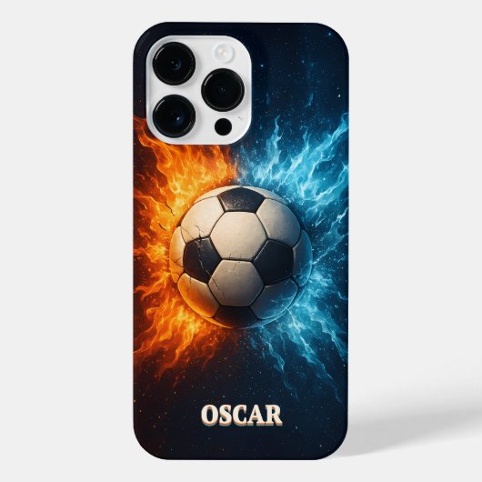 Personalised Sports/Soccer iPhone 14 Pro Max Case Hülle (Rückseite)