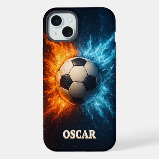 Personalised Sports/Soccer iPhone 15 Plus Case Hülle (Rückseite)