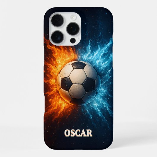 Personalised Sports/Soccer iPhone 16 Pro Max Case Hülle (Rückseite)