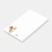 Personalised squirrel Notas Post-It Klebezettel (angewinkelt)