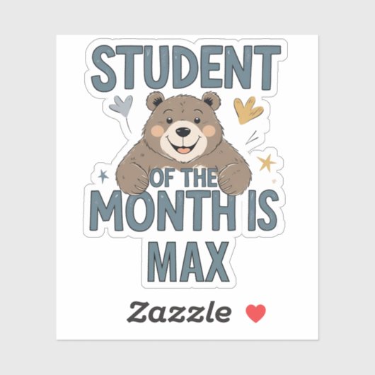 Personalised Student of the Month is... Sticker (Blatt)