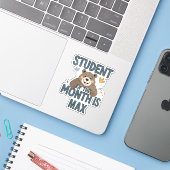 Personalised Student of the Month is... Sticker (Laptop mit iPhone)
