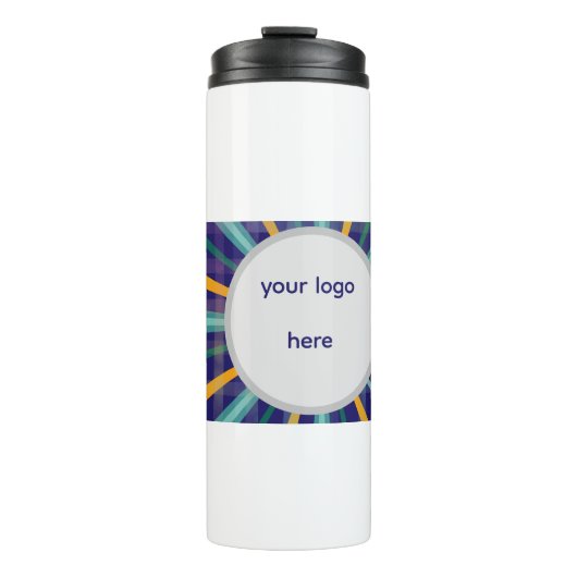 personalised stunning blue Thermal Tumbler Thermosbecher (Vorderseite)