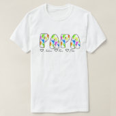 personalised t-shirt for dad with retro lettering  (Design vorne)