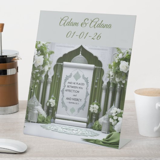 Personalised Table Sign- Islamic Wedding  Sockelschild (In Situ)